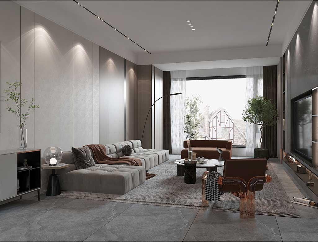 西安二手房翻新装修价格多少钱？现代简约装修案例，灵动脱俗的艺术美感